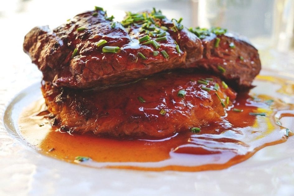 pan-seared steaks with shallot sauce