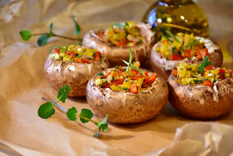 delicious parmesan parsley stuffed mushroom