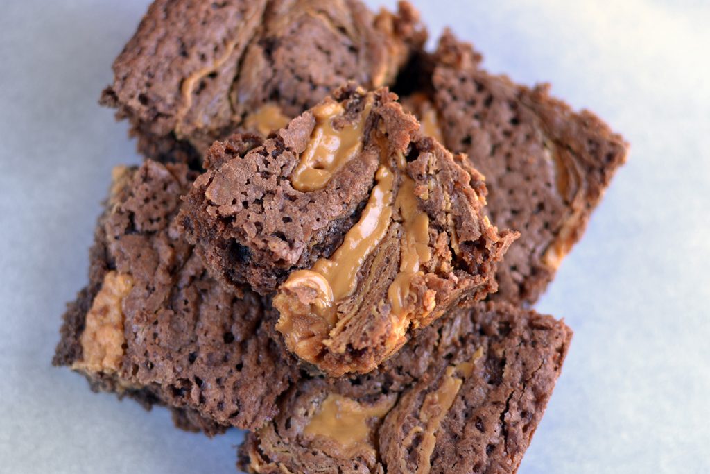 peanut butter marbled brownies