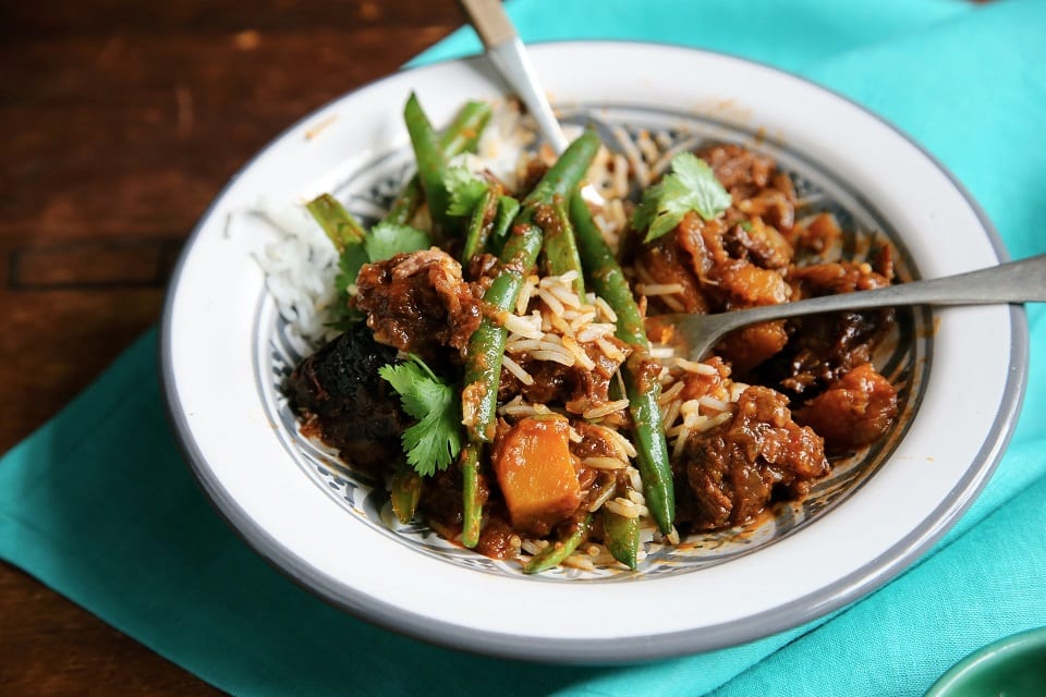 Pork and Vegetable Stir-Fry with Cashew Rice Recipe
