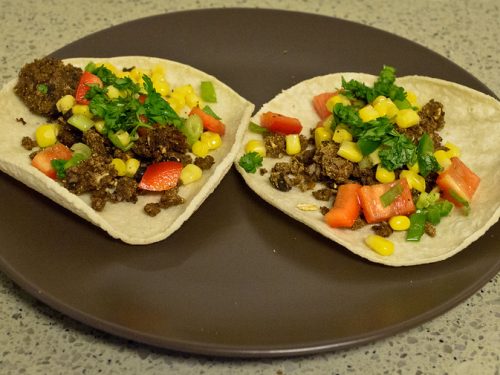 pork tacos with corn and black bean salsa