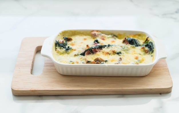 potato and spinach tuna bake