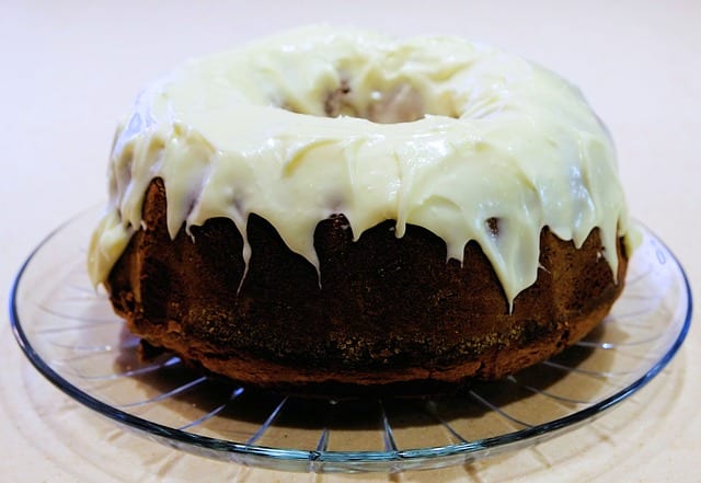 sweet pumpkin cake with brown butter icing