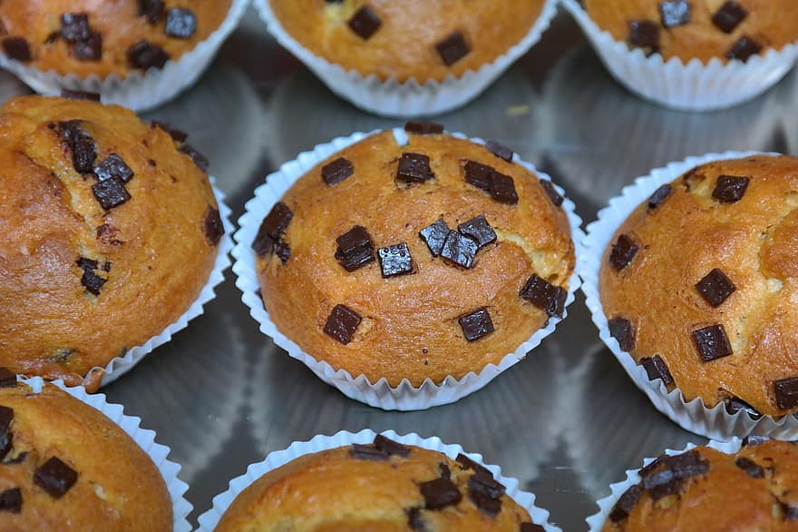 delicious pumpkin chocolate chip muffins