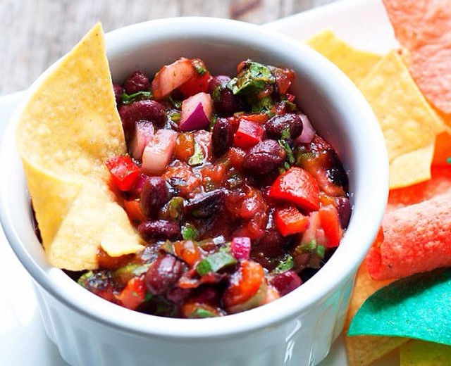 red white and blue salsa