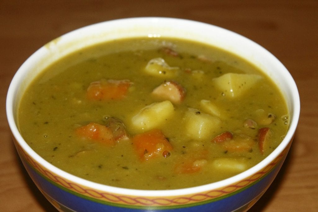 Savory Split Pea Soup With Kielbasa
