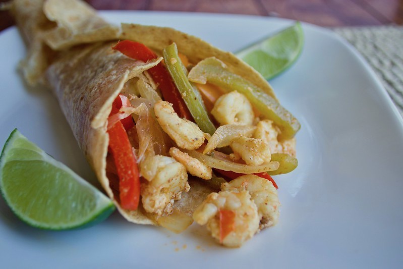 shrimp fajitas