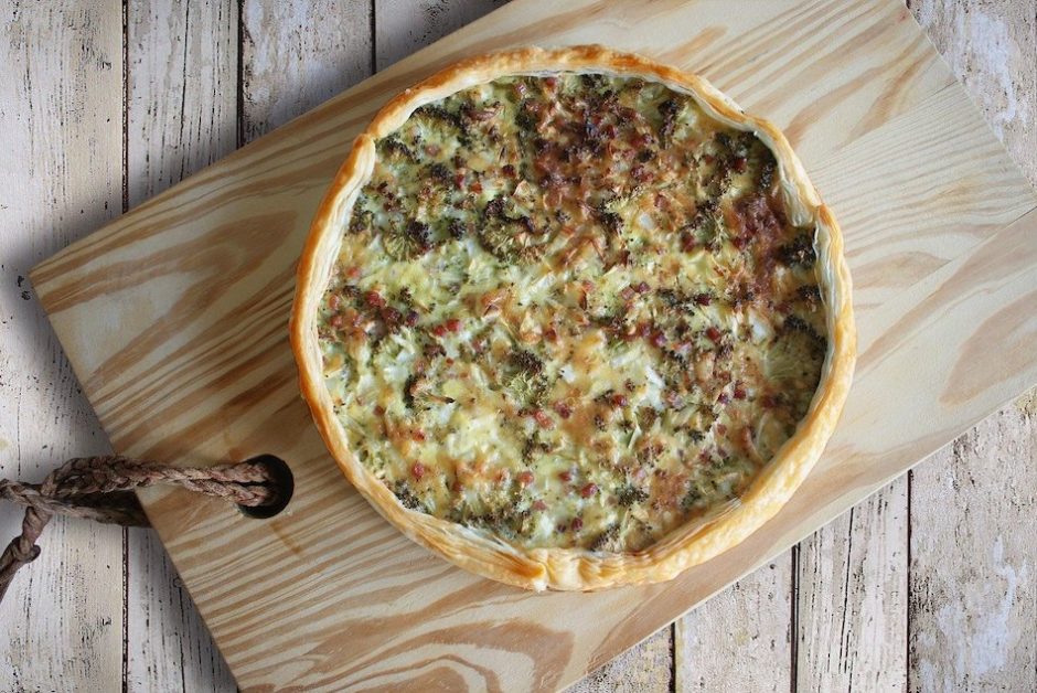 spinach turkey mushroom and swiss quiche