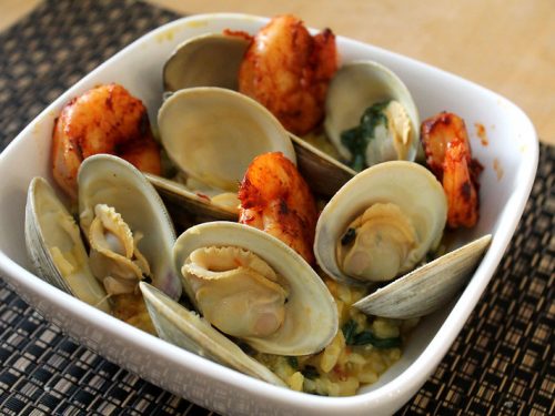steamed clams and shrimp