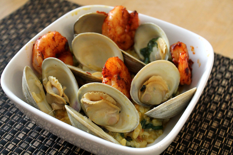 steamed clams and shrimp