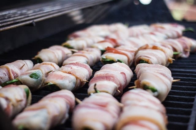 stuffed and grilled jalapeno peppers