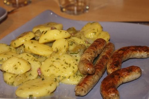 bake sausage and sweet potato