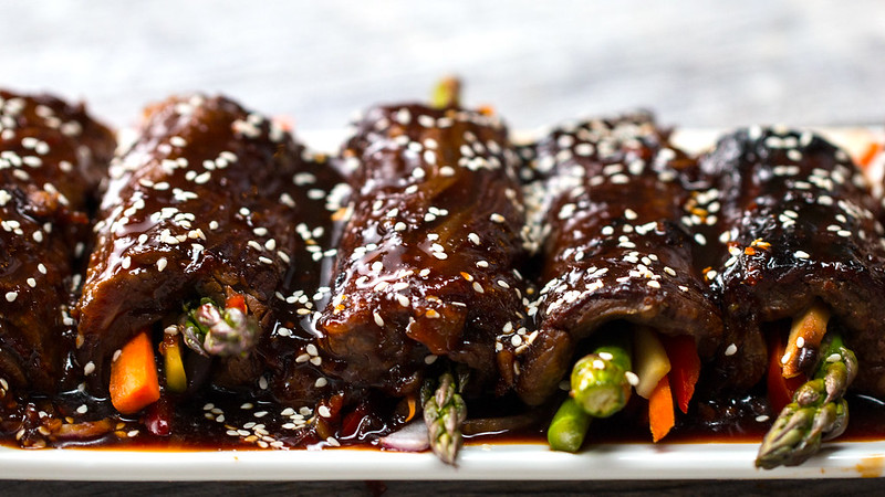 teriyaki roll ups