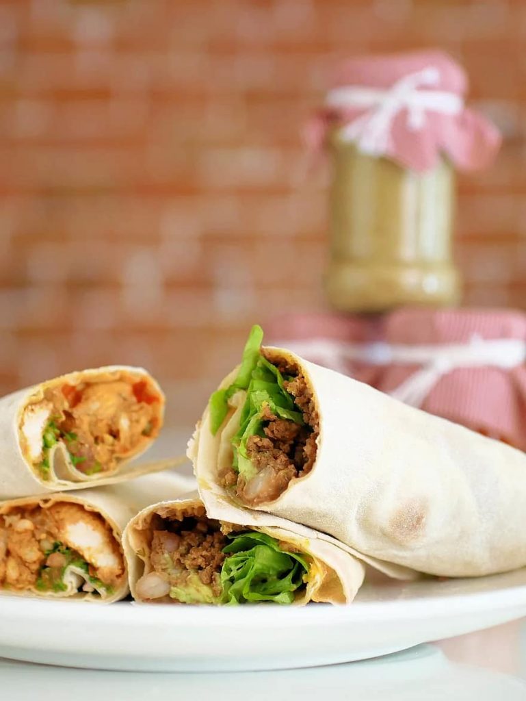 delicious thai chicken wrap