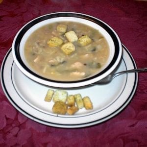 turkey, lentil and orzo soup with turnips