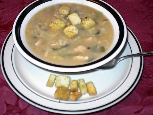 turkey, lentil and orzo soup with turnips