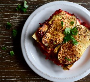 zucchini, spinach and mushroom lasagna