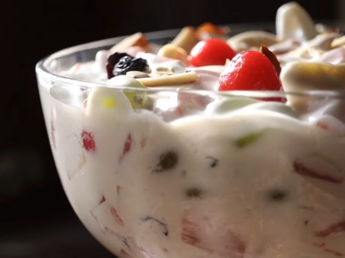 Chilled Creamy Poppy Seed Pasta and Fruit Salad Recipe