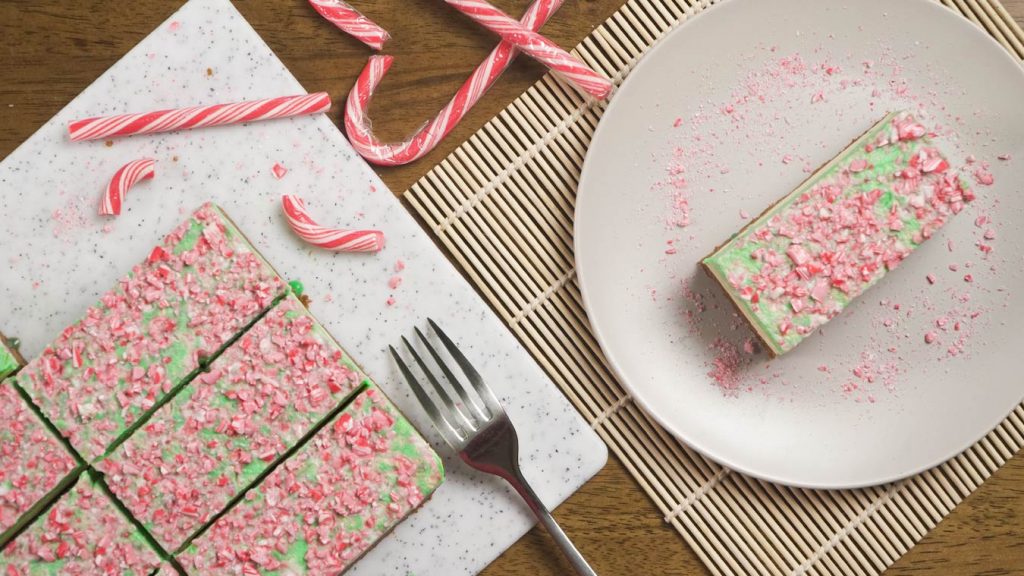 Christmas Mint Cheesecake Bars Recipe