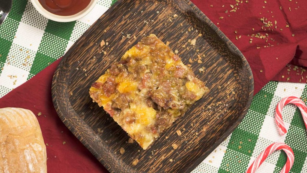 Christmas Breakfast Casserole Recipe - easy breakfast sausage casserole with eggs and cheese