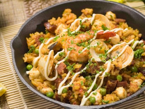 Crockpot Seafood Paella Recipe