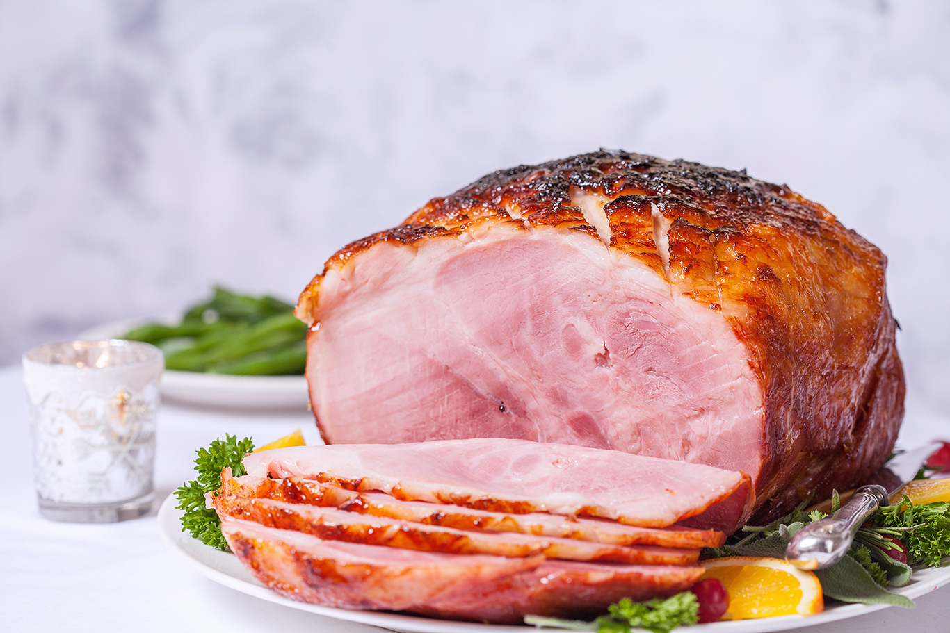 Maker's Mark (R) Glazed Ham with Bourbon Biscuits : Recipes