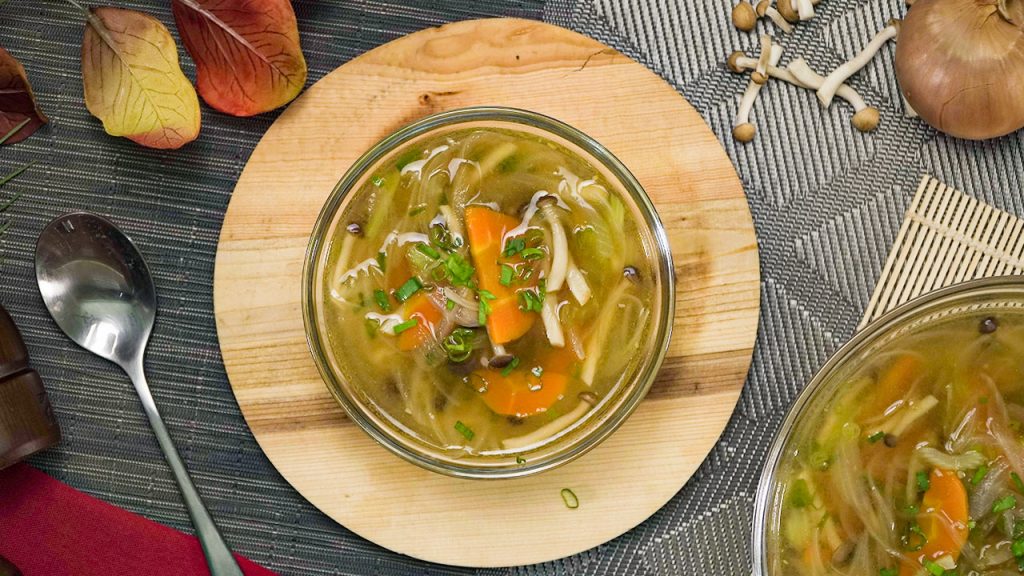 Chinese Onion Soup Recipe, chinese onion vegetable soup with mushroom