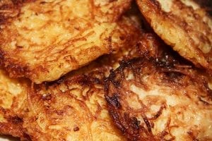 Grandma’s Potato Latkes with Ginger-Apple Pear Compote Recipe