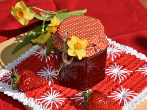 sweet strawberry freezer jam