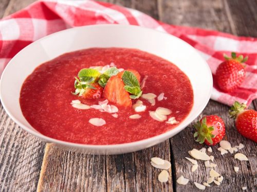 Summer Fruit Soup Recipe, chilled fruit soup made with fresh fruit