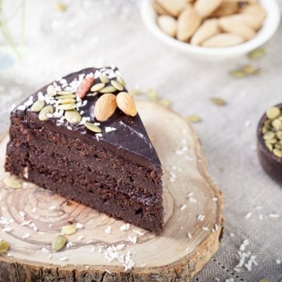 chocolate beet cake with avocado frosting