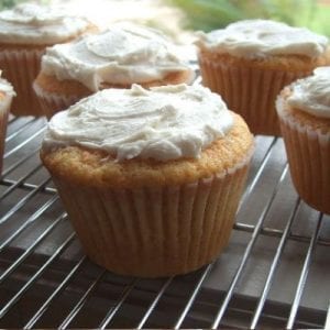 Spiced Sweet Potato Jumbo Cupcakes with Vanilla Frosting Recipe