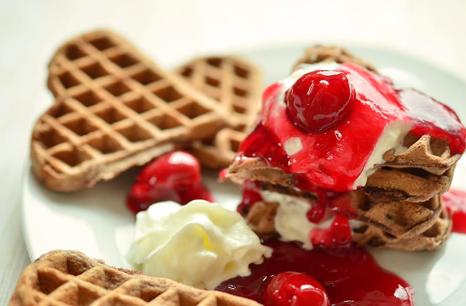 sweet cherry waffles