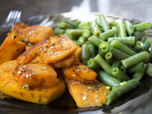 butternut squash and green beans with maple syrup recipe