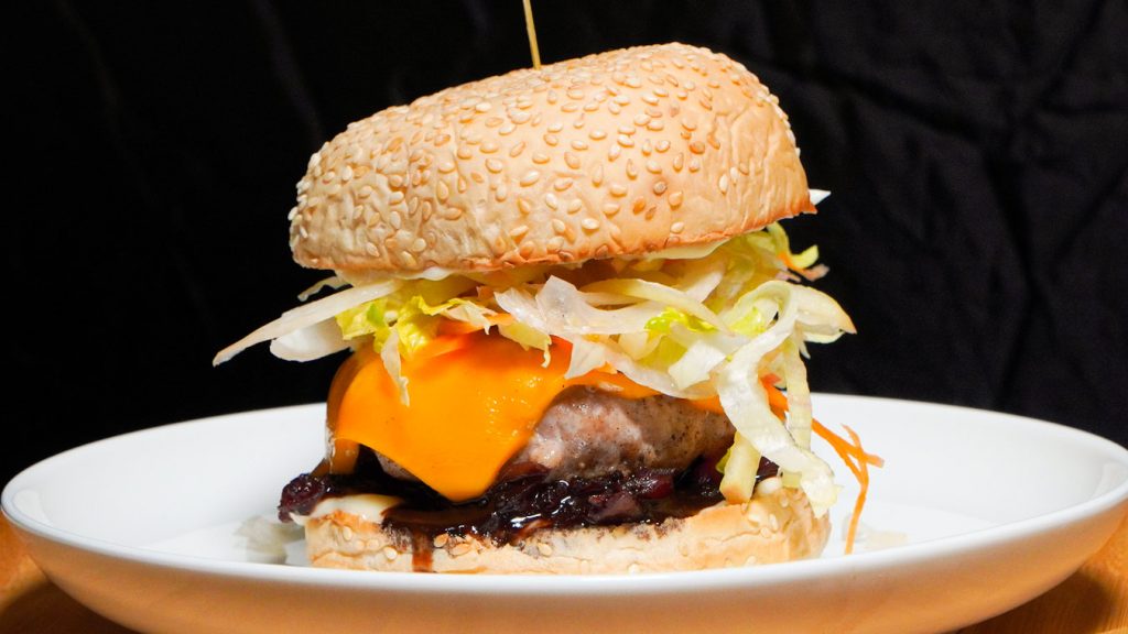 Fennel and Apple Slaw Pork Burger