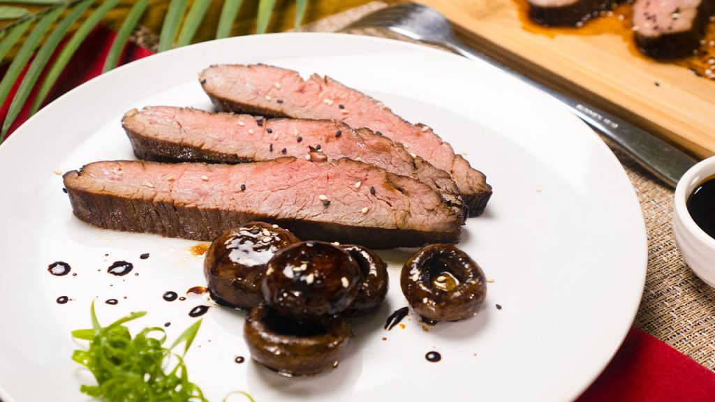Teriyaki Mushrooms and Steak