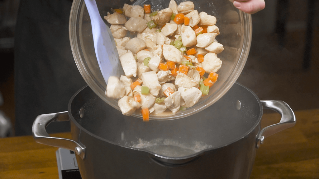 Preparing the Panera Bread Chicken Noodle Soup Recipe (Copycat)