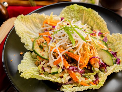 peanut-chicken-salad-(inspired-by-P.F.-chang’s-chicken-lettuce-wraps)-recipe