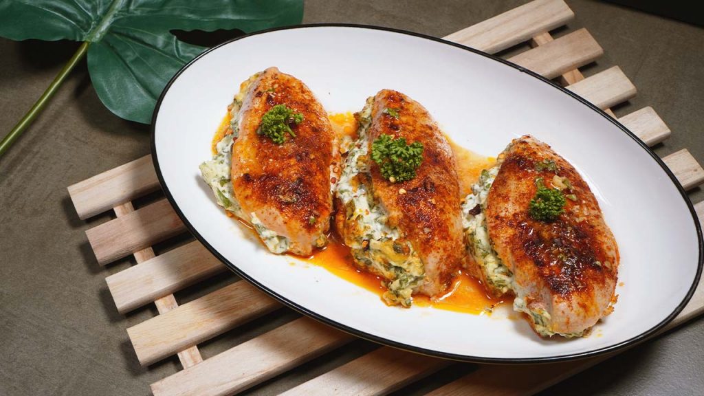 Spinach-Stuffed Chicken Breast with Cream Cheese Recipe