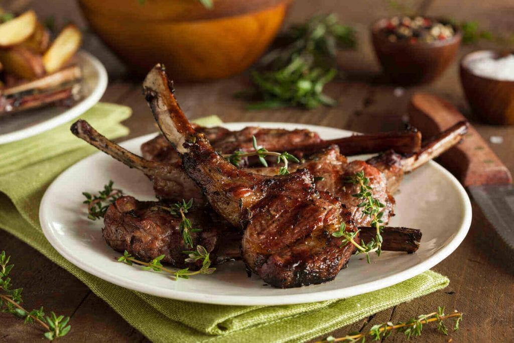 Grilled Lamb Chops with Herbes de Provence Recipe, marinated grilled lamb loin chops crusted with herbes de provence mix