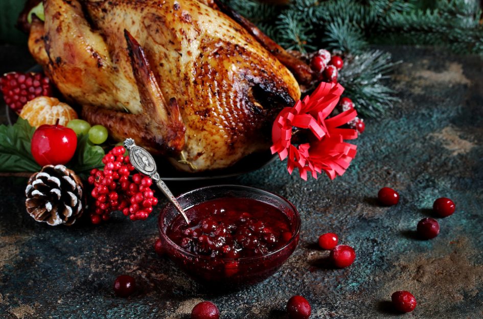 hickory smoked turkey with cranberry bbq sauce