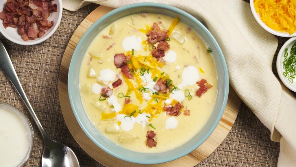 Copycat Bob Evans Cheddar Baked Potato Soup Recipe - Recipes.net