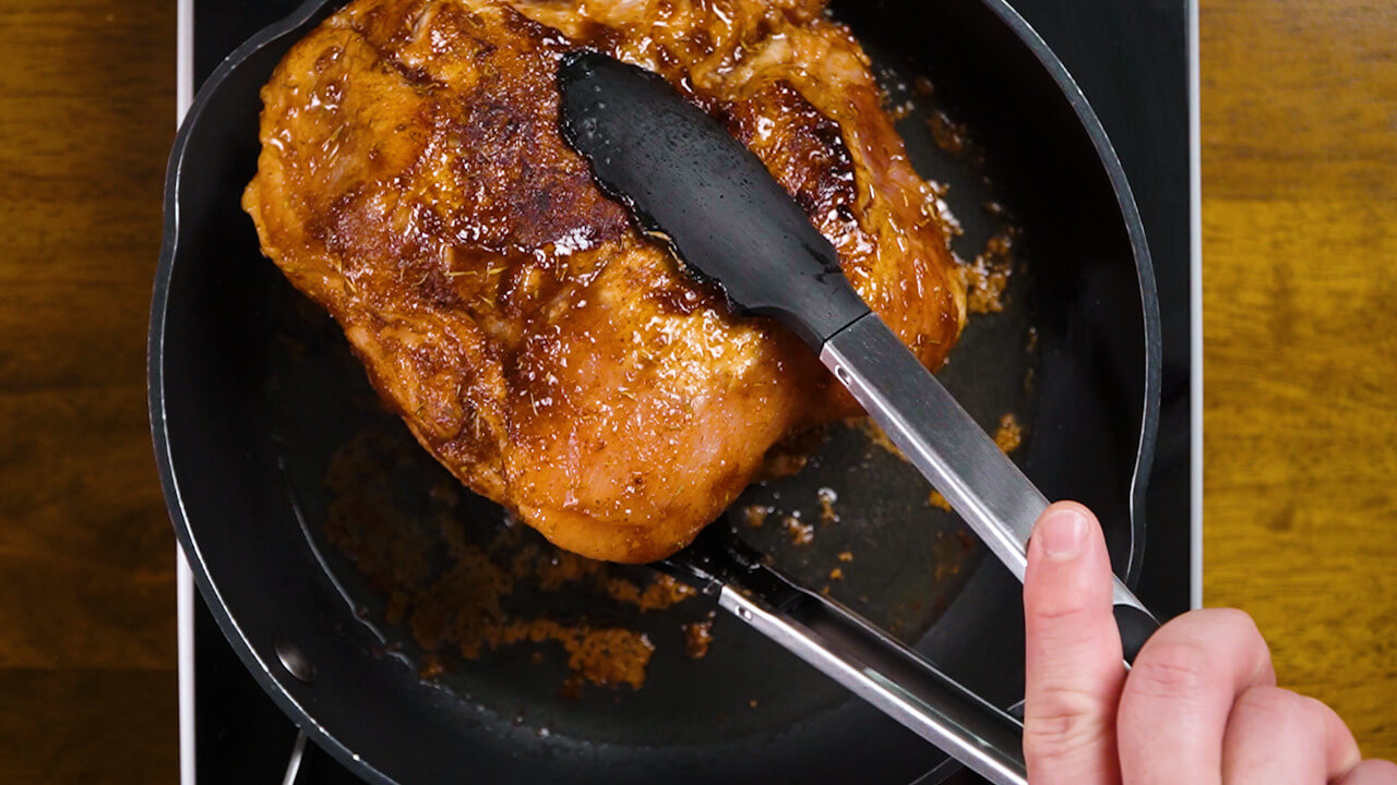 searing pork shoulder