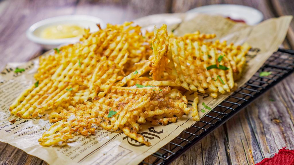 Waffle Fries Recipe (Thin-Cut & Crispy)