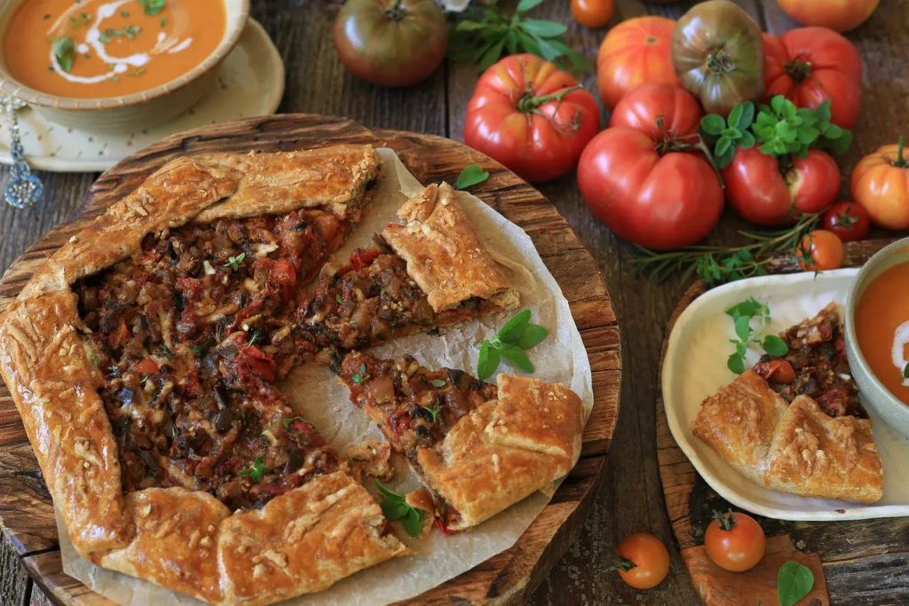 Slow Roasted Tomato Eggplant Galette Recipe