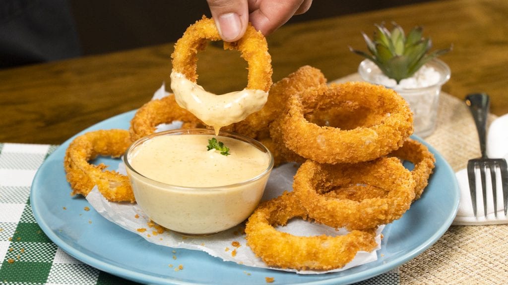 The Savory Celiac - Deep-Fried Onion Rings At Home (Gluten-Free/Grain Free)