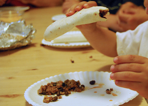 black bean beef burritos