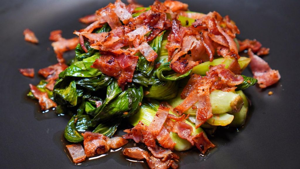 Garlic Bacon Bok Choy