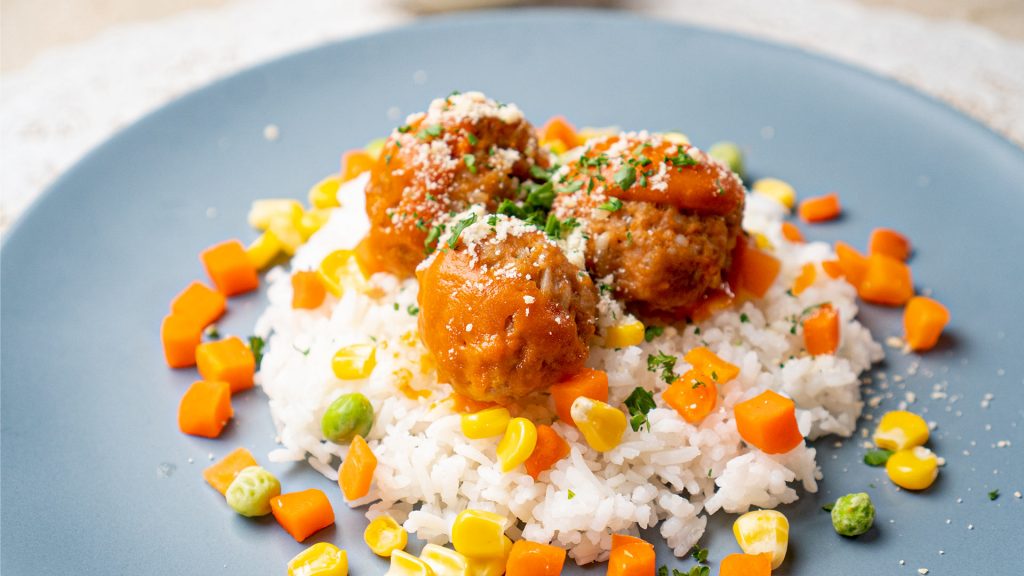 Microwave Porcupine Meatballs