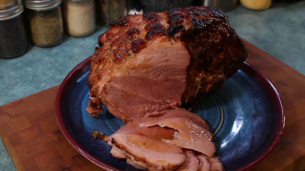 Baked ham with brown sugar & mustard glaze recipe